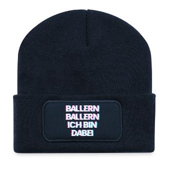 Hardtekk Tekk - Beanie recyclé à patch - bleu marine - Devant