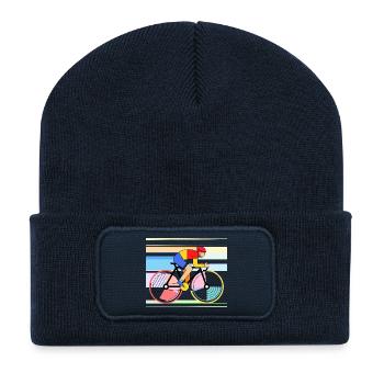 Colorful Cyclist Icon - Recycled Patch Beanie - french navy - Front
