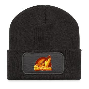 Ukulélé hawaïen ukulélé Retro 70s - Beanie recyclé à patch - charbon - Devant