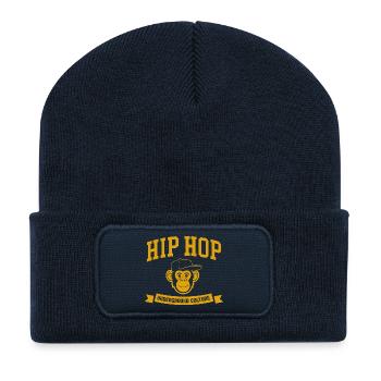 Underground Hip Hop Monkey - Recycled Patch Beanie - french navy - Front