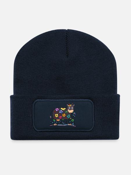 Kuh - Recycelte Patch Beanie - French Navy