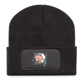 Gehirn & Hippocampus - Recycelte Patch Beanie - Dunkelgrau - Vorne