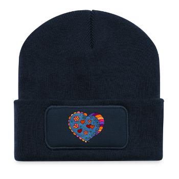Heart - Recycled Patch Beanie - french navy - Front