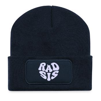 Rad Sister - Vintage Heart (Custom color) - Recycled Patch Beanie - french navy - Front