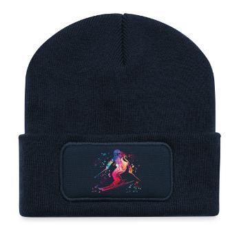 Ski alpin Sports d’hiver Ski nordique - Beanie recyclé à patch - bleu marine - Devant
