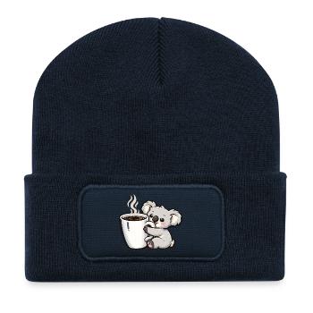 Coffee Mug Koala Cuddle Magic - Recycled Patch Beanie - french navy - Front