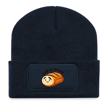 Loafing Around – Kawaii Brot Design - Recycelte Patch Beanie - French Navy - Vorne