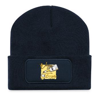 Whiskey Everyday Pour Art - Recycelte Patch Beanie - French Navy - Vorne
