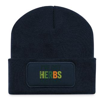 Spécialiste certifié en médecine botanique clinique - Beanie recyclé à patch - bleu marine - Devant