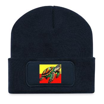 turtle - Recycled Patch Beanie - french navy - Front