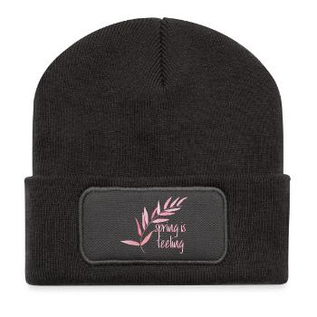 Spring is feeling - Recycled Patch Beanie - dark grey - Front