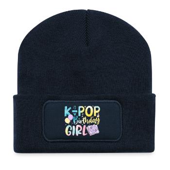 K-Pop Birthday Girl - Recycelte Patch Beanie - French Navy - Vorne