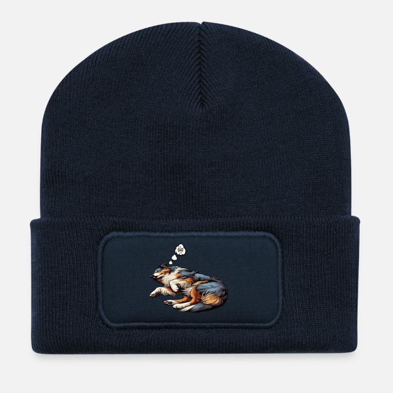 Australian Shepherd Aussie Aussiebesitzer Aussies - Recycelte Patch Beanie - French Navy
