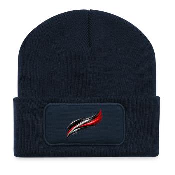 Design sportif du maillot Effet dynamique - Beanie recyclé à patch - bleu marine - Devant