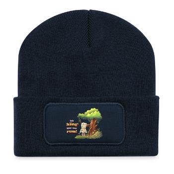 Siggi und der Zauberwald - Chillen - Recycelte Patch Beanie - French Navy - Vorne