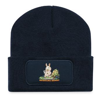 Siggi und der Zauberwald - Honig  - Recycelte Patch Beanie - French Navy - Vorne