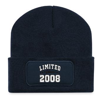 Limited Edition 2008 College Vintage Birthday - Recycled Patch Beanie - french navy - Front