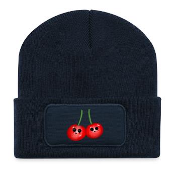 Fruits Cherry Cherries Fruit Fruit - Recycled Patch Beanie - french navy - Front