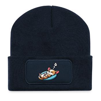 Chihuahua Chihuahua Propriétaire Chihuahuafan Chi Chis - Beanie recyclé à patch - bleu marine - Devant
