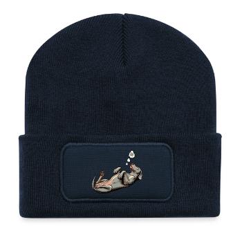 Propriétaire de Weimaraner Passionné de Weimaraner - Beanie recyclé à patch - bleu marine - Devant