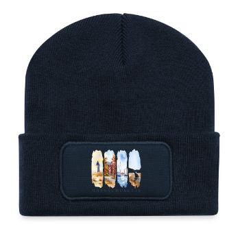 Massachusetts Vacation Travel – History & Sea - Recycled Patch Beanie - french navy - Front