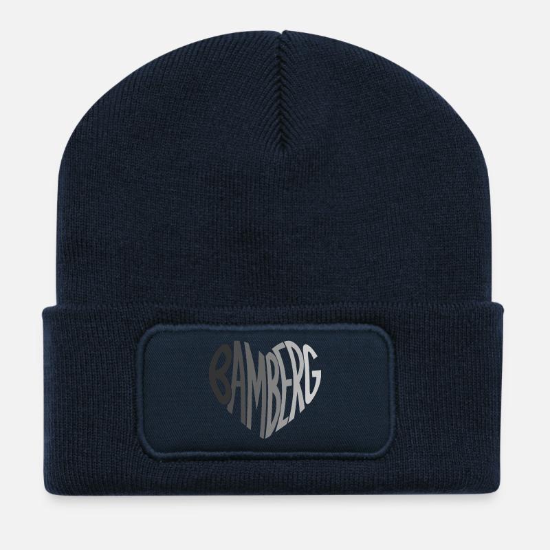 Bamberg Heart Typo - Recycled Patch Beanie - french navy