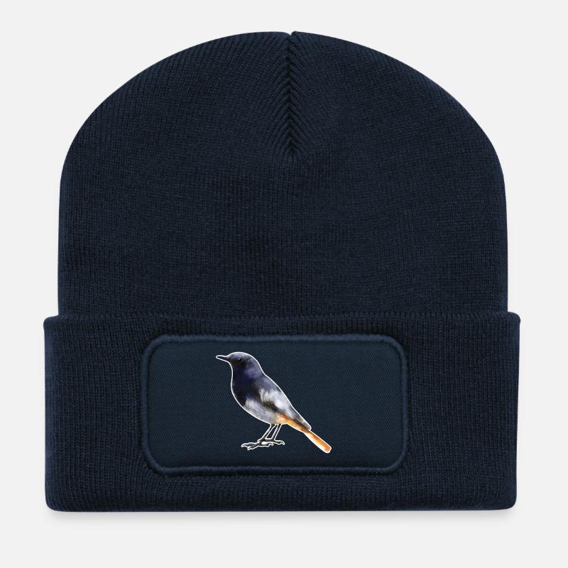Redstart.1 - Beanie recyclé à patch - bleu marine