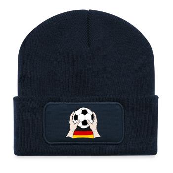 German Football Germany - Recycled Patch Beanie - french navy - Front