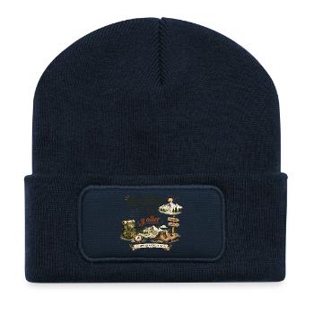 Aventure Montagne Liberté et Randonnée - Beanie recyclé à patch - bleu marine - Devant