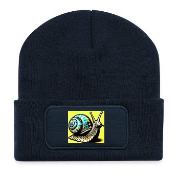Schnecke - Recycelte Patch Beanie - French Navy - Vorne