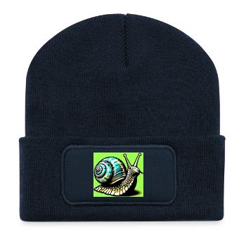 Schnecke - Recycelte Patch Beanie - French Navy - Vorne