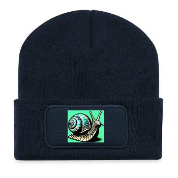 Snail - Recycled Patch Beanie - french navy - Front