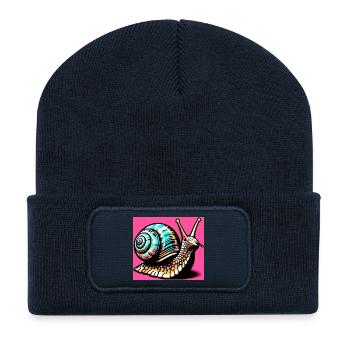 Schnecke - Recycelte Patch Beanie - French Navy - Vorne