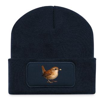 Troglodyte - Beanie recyclé à patch - bleu marine - Devant