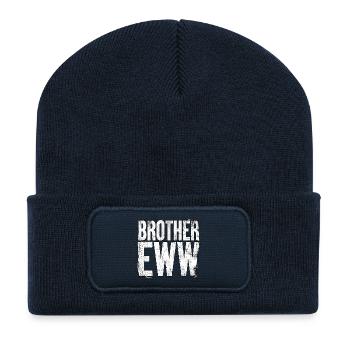 Brother Eww Meme - Recycelte Patch Beanie - French Navy - Vorne