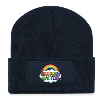 Inclusion is important – Special education – Freundli - Recycled Patch Beanie - french navy - Front