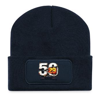 50 Jahre – äußerlich gereift, innerlich 29. - Recycelte Patch Beanie - French Navy - Vorne