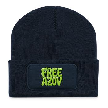 Free Azov – Graffiti - Recycelte Patch Beanie - French Navy - Vorne