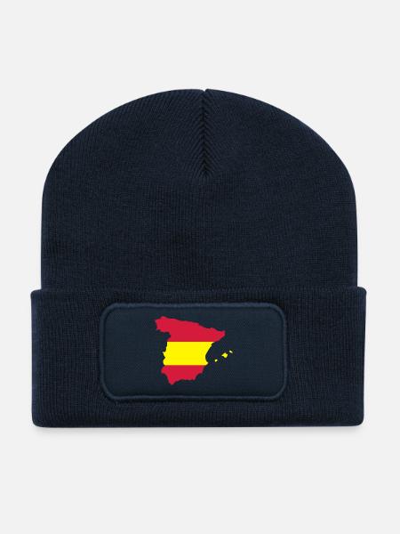 Espagne - Beanie recyclé à patch - bleu marine