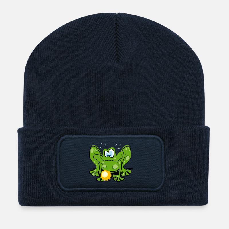 Frog king - Recycled Patch Beanie - french navy