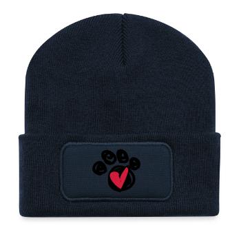 pfoterl - Recycelte Patch Beanie - French Navy - Vorne