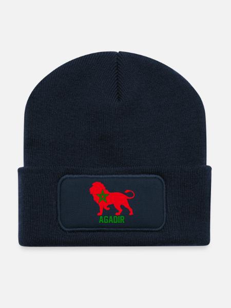 AGADIR - Beanie recyclé à patch - bleu marine