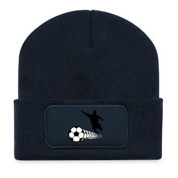 Fußballer Fußball 2c - Recycelte Patch Beanie - French Navy - Vorne