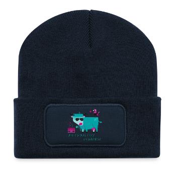 Absolutely Feminist (div) - Recycelte Patch Beanie - French Navy - Vorne