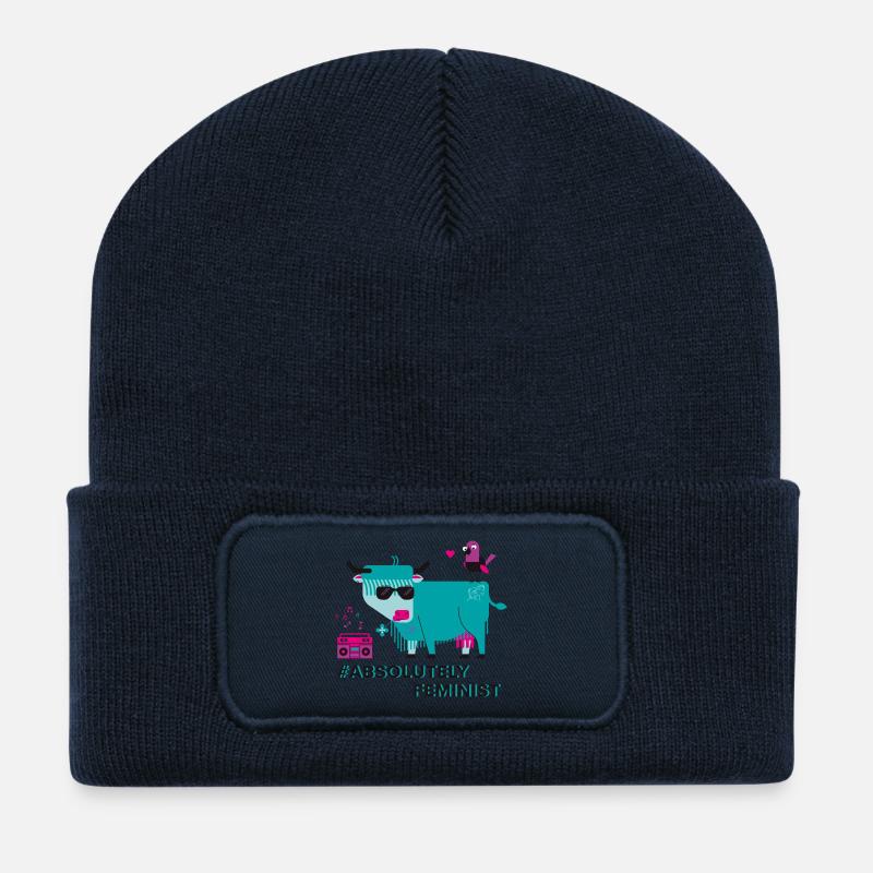 Absolutely Feminist (div) - Recycled Patch Beanie - french navy
