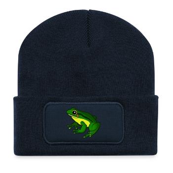Frosch - Recycelte Patch Beanie - French Navy - Vorne