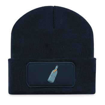 Enterokokken - Recycelte Patch Beanie - French Navy - Vorne