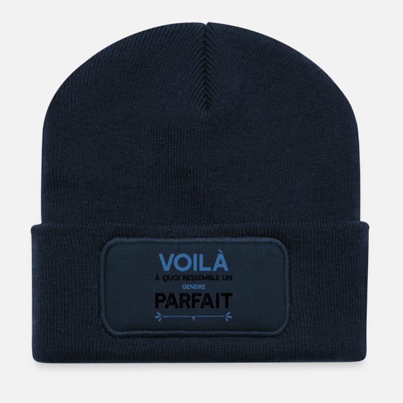 Un Gendre parfait métier cadeau - Beanie recyclé à patch - bleu marine