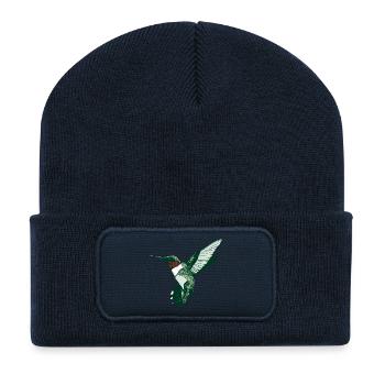 colibri - Beanie recyclé à patch - bleu marine - Devant