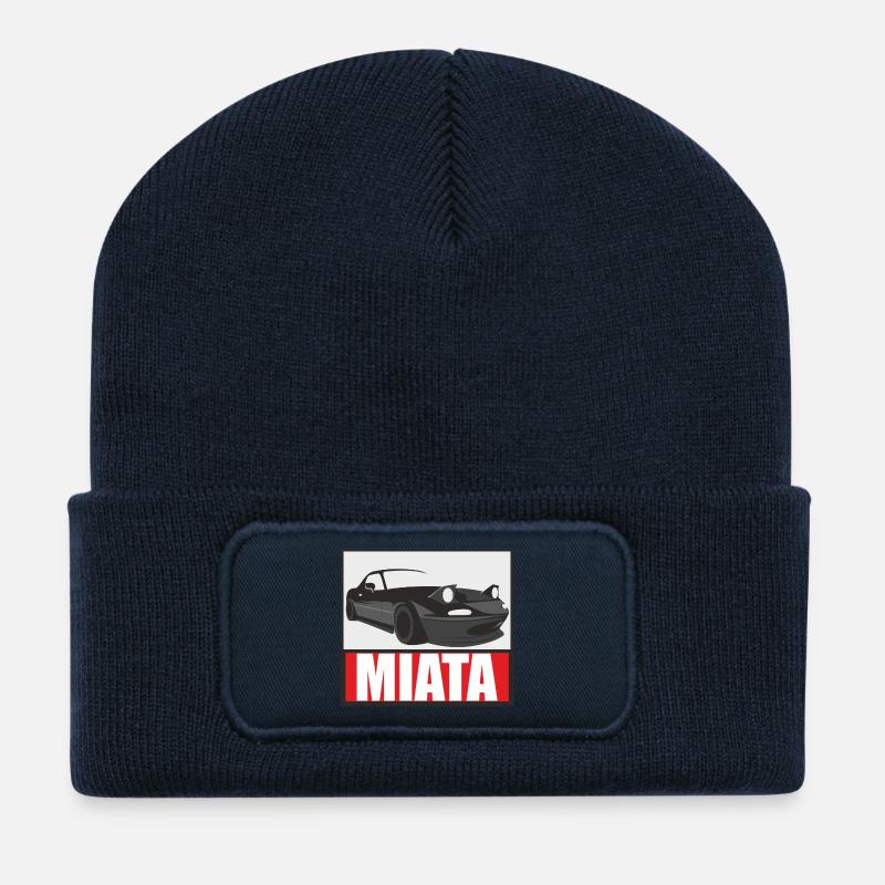 Miata - Recycelte Patch Beanie - French Navy